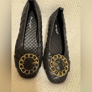 HerStyle Sz 7 Black Quilted Ballerinas GUC😊😊